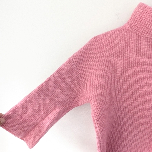 Mercer & Madison Cashmere Merino Wool Mock Neck Cropped Sweater ~ Size Small - Picture 4 of 6